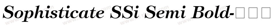Sophisticate SSi Semi Bold字体转换